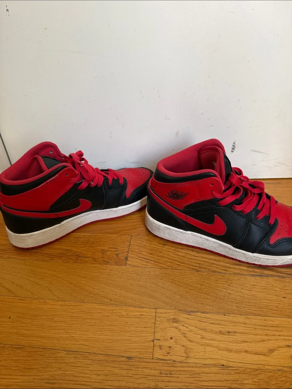 Jordan Kids Black and Red High-Top Sneakers